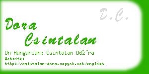 dora csintalan business card